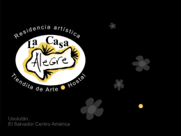 Proyecto: “La Casa Alegre” Residencia artística,