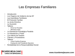 Las Empresas Familiares - Ricardo Mejía Cano |