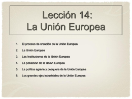 13. La Unión Europea - MI OTRA CLASE DE HISTORIA