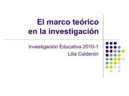 MARCO TEÓRICO - Investiga
