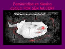 Feminicidios en Sinaloa