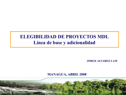 ELEGIBILIDAD DE PROYECTOS MDL