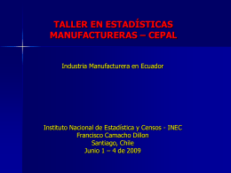 Industria Manufacturera en Ecuador