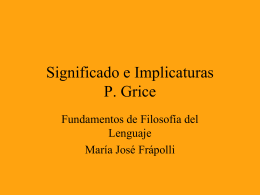 Significado e Implicaturas P. Grice