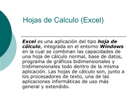 Hojas de Calculo (Excel)