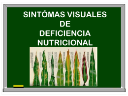 SINTOMAS VISUALES DE DEFICIENCIA NUTRICIONAL