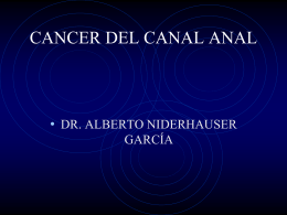CANCER DEL CANAL ANAL