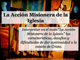 La Acción Misionera de la Iglesia