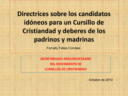 2.11 Directriz para la presentación de candidatos