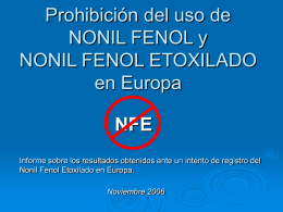 Prohibición del uso del nonilfenol en Europa -
