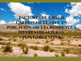 Factores de riesgo cardiovasculares en población