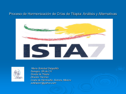 ISTA 7 Proceso de Hormonización de Crías de