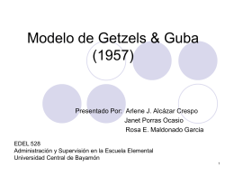Modelo de Getzels & Guba - Technoteachlearn`s Blog