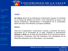 Diapositiva 1 - Universidad de La Salle