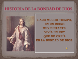 HISTORIA DE LA BONDAD DE DIOS