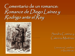 Comentario de texto Romance de Diego Laínez y