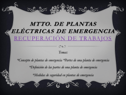 Mtto. De plantas eléctricas de emergencia
