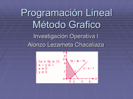 Programación lineal método grafico
