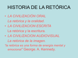 HISTORIA DE LA RETÓRICA