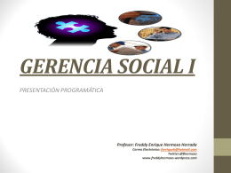 GERENCIA SOCIAL I