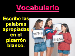 Vocabulario 1B