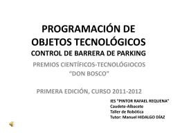 PROGRAMACIÓN DE OBJETOS TECNOLÓGICOS CONTROL DE