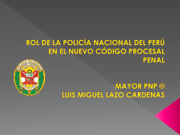 ROL DE LA POLICIA NACIONAL DEL PERU EN EL NUEVO