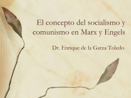El concepto del socialismo y comunismo en Marx y
