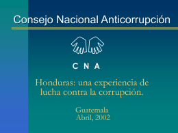 Encuesta Nacional sobre la Corrupción en Honduras