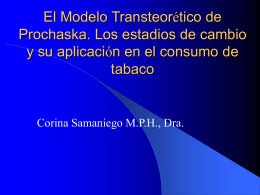 Modelo Transteorético de Prochaska: Estadios de