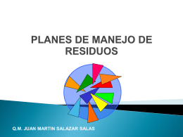 PLANES DE MANEJO DE RESIDUOS PELIGROSOS