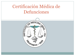 Certificación Médica de Defunciones