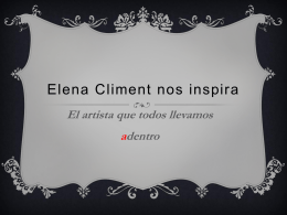 Elena Climent nos inspira