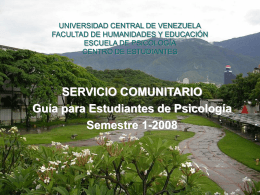 UNIVERSIDAD CENTRAL DE VENEZUELA FACULTAD DE