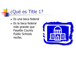 What is Title 1? - Henry Clay High School