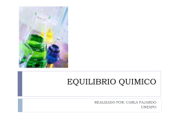 EQUILIBRIO QUIMICO - Quimica Analitica. UNEXPO |