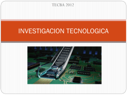 INVESTIGACION TECNOLOGICA - InvTecnl