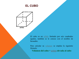 El cubo El cubo es un sólido limitado por seis