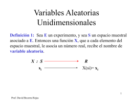 Variables Aleatorias Unidimencionales