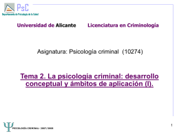 Psicología y criminología (I)