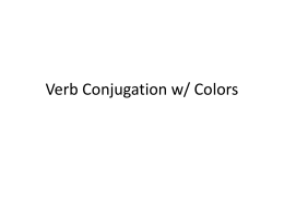 Verb Conjugation w/ Colors