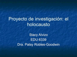 Proyecto de investigación: el holocausto