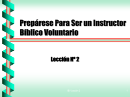 Prepárese Para Ser un Instructor Bíblico