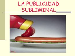 LA PUBLICIDAD SUBLIMINAL - INTEF