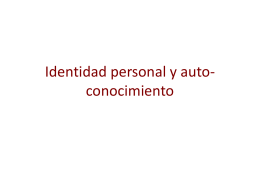 Identidad personal y auto