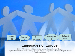 Languages of Europe - Effingham County Schools /