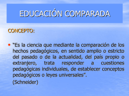 EDUCACIÓN COMPARADA