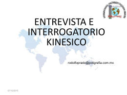 ENTREVISTA E INTERROGATORIO KINESICO