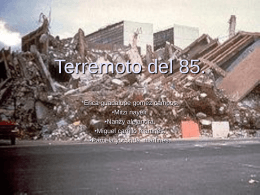 Terremoto del 85. - Formacionciudadana1