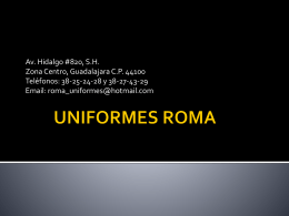 UNIFORMES ROMA - Directorio Comercial de Empresas